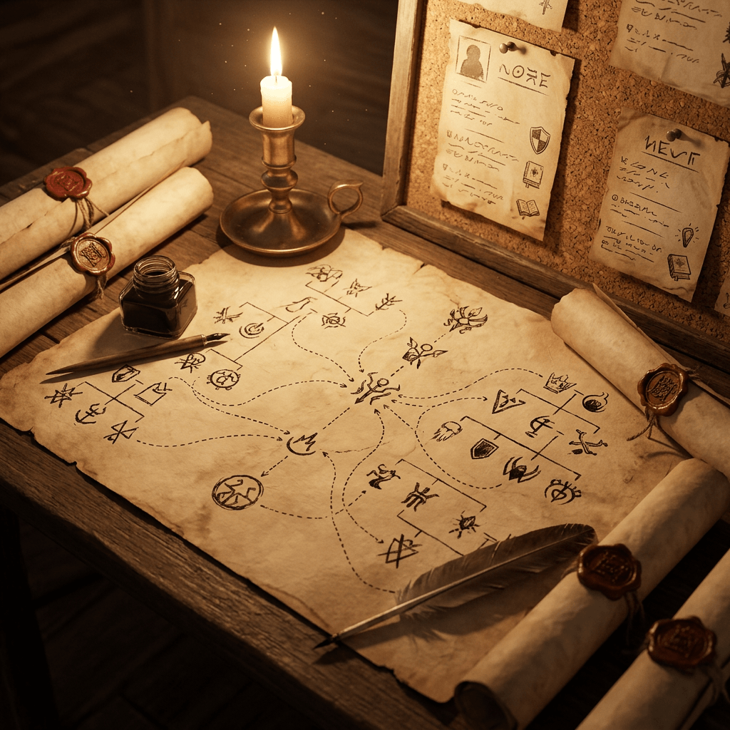 Backstory templates vs Lore onboarding docs vs Character hero illustration