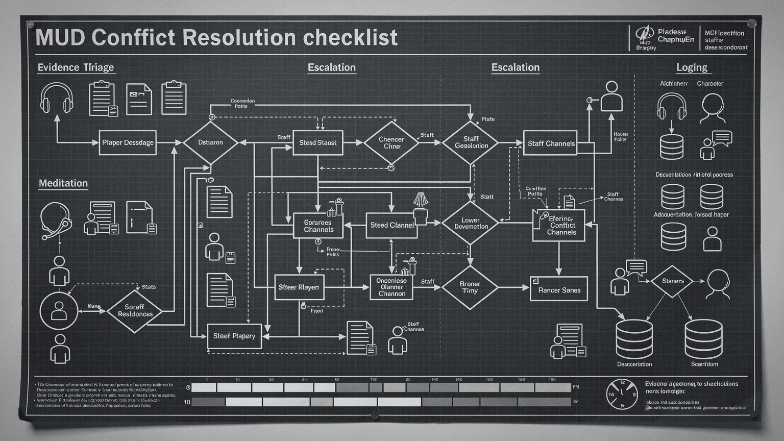 MUD Conflict Resolution checklist for MUDs hero illustration