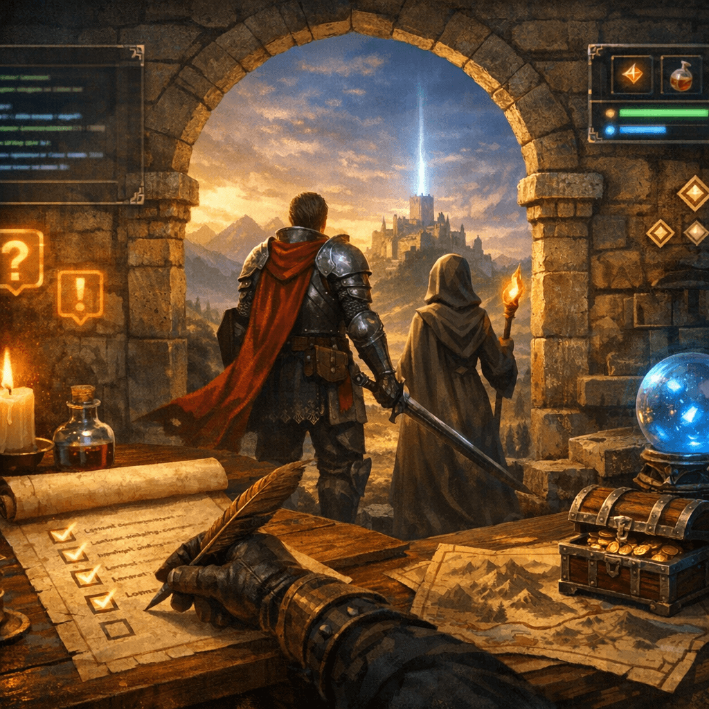 Questing & Storylines checklist for MUDs hero illustration